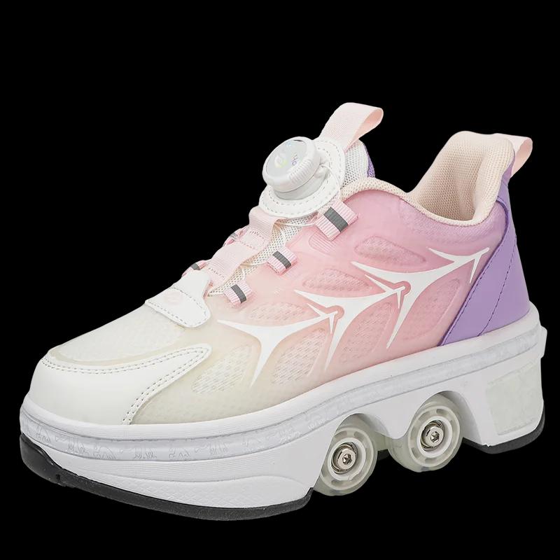Patins infantis profissionais, patins artísticos para meninos e meninas, sapatos de rodas ao ar livre, linha dupla, 4 rodas, novo - Image 1