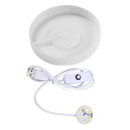 Molde silicone para base exibição iluminada por led, artesanato diy para arte resina cristal - Image 2