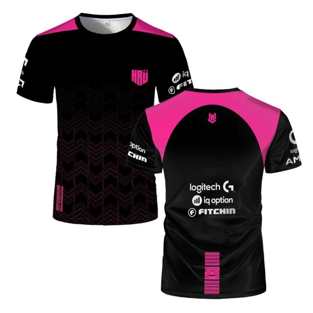 T-shirt 3D personalizável para fãs de Esports e Valorant – uniforme de manga curta unissex com LED para o verão 2023