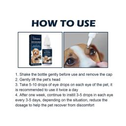 Universal Pet Eye Drops, Cães eficazes Dirt Drops, Eliminar a gota, Secura ocular, Gatos Higiene, Produtos limpos - Image 5