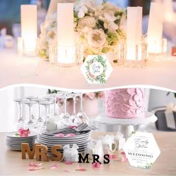18 etiquetas de mesa hexagonais de casamento em branco transparente acrílico faça você mesmo etiquetas de assento para festa de aniversário de convidados de casamento - Image 3