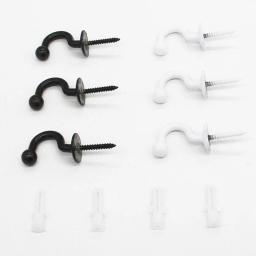 Gancho de parede de liga simples com parafuso, pendurado Wall Hanger, Belt Tie Hanger, cores preto e branco, disponível - Image 6