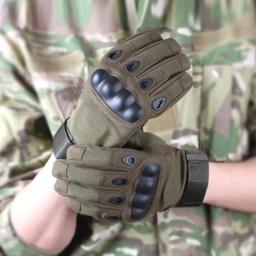 Luvas táticas de dedos longos, Design de forças especiais, Concha macia, Luvas de lona para esportes de fãs, Escalada e motocicleta - Image 2