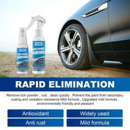 Spray Removedor De Ferrugem De Carro, Limpador De Tintas De Metal, Limpeza De Pó De Ferro De Manutenção De Carro, 100ml - Image 2