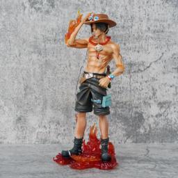 One Piece Portagas D Ace Batalha Figuras de Ação, Figurinhas Colecionáveis, Modelo PVC, Brinquedo para Anime Amante, 24cm - Image 3