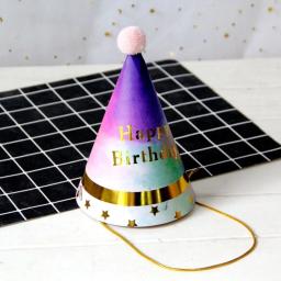 Chapéus de festa de aniversário para menino e menina, diy, artesanal, coroa, decoração do chuveiro do bebê, acessórios da foto, 1pc - Image 4