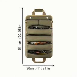 Multi-purpose saco de ferramentas de ferragem profissional multi-bolso enrolado saco de armazenamento portátil enrolado saco de armazenamento à prova dwaterproof água alicate wrenc - Image 2