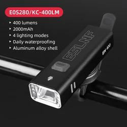 Lanterna Frontal USB LED Impermeável para Bicicleta ESLNF com Bateria de 2600mAh para Ciclismo e MTB