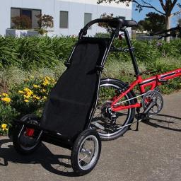 Folding bicicleta carga Trailer com Big Bag, controlador de bicicleta, bicicleta Trailer, Air Wheel, Shopping Trolley, Bagagem carrinho, 63L, 12 Polegada - Image 5