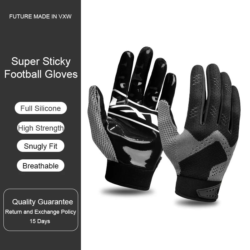 VXW Luvas de Futebol Americano Receptor NFL Sticky Glove Antiderrapante Silicone Palm Respirável Ajustável Rugby Sports Men Mulheres Juventude - Image 1