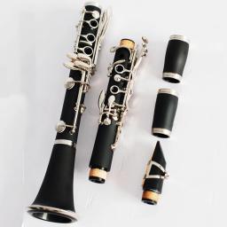 Clarinete iniciante baquelite niquelado bb 17 teclas instrumento musical para venda - Image 4