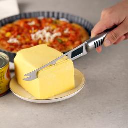 Faca de queijo ferramenta de cozinha aço inoxidável multifuncional ferramenta de cozimento pizza manteiga cortador de macarrão alça circular acessórios de cozinha - Image 2