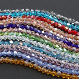 Bicone Contas De Vidro De Cristal, Encantos Facetados, DIY Pulseira Anéis, Jóias Fazendo Kit, 10 Vertentes, 4mm - Image 4