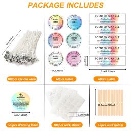 DIY Vela Perfumada Fazendo Kit, Pavio, Etiquetas e Titular Incluído, Criar Personalizado, Aromaterapia Velas, Vela Suprimentos - Image 6