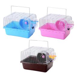 Gaiola de Hamster Portátil para Animais Pequenos Garrafa de Água Pet, Estojo, Suprimentos para Prato, Brinquedos Portadores, Pequenos Acessórios - Image 1