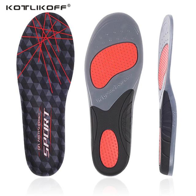 Palmilhas ortóticas de silicone para pés planos com suporte de arco, alívio da dor e absorção de choque para esportes e massagem