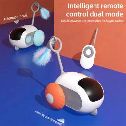 Brinquedo interativo inteligente do carro para o gato, bola de rolamento automática, controle remoto, acessórios de interior, Pet Kitten Suprimentos - Image 2