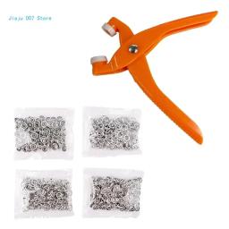 Conjunto alicates ilhó para trabalho pesado com ilhós prata, ferramentas multifuncional, alicate perfuração - Image 1