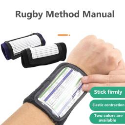 Impermeável Rugby Wrist Brace, Double Page Pulseira, Pulseira Sports, Futebol, Futebol, Treinadores Tactical Board - Image 2