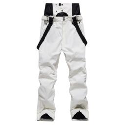 Calças de esqui com suspensórios para homens e mulheres, calças de neve, snowboard, proteção de cintura, windproof, impermeável, quente, casal, inverno, novo - Image 4