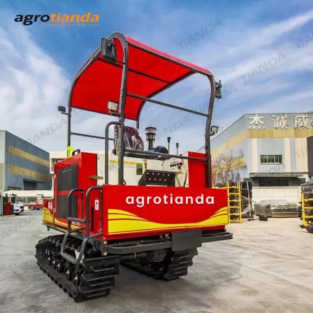 Trator de Esteira Rolante TIANDA 102HP com Leme Rotativo e Esteiras de Borracha