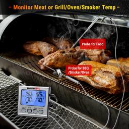 ThermoPro-Termômetro Digital LCD com Sonda Dupla, Termômetro de Cozinha, Sonda Dupla, Churrasco, Forno, Carne, Grill, TP17, Retroiluminação Digital - Image 3