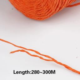 280-300m natural rafia fio de palha diy artesanal crochê tricô chapéu bolsa almofada cesta ráfia corda material acessório - Image 6