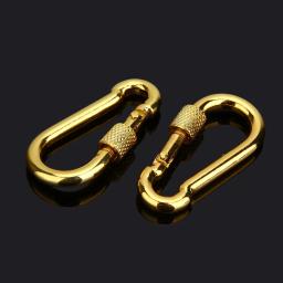 1Pcs Segurança Ao Ar Livre Escalada Mosquetão D-ring Montanhismo Fivela Parafuso Bloqueio Pendurado Gancho Fivela Camping Acessórios - Image 4