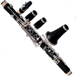 Clarinete iniciante baquelite niquelado bb 17 teclas instrumento musical para venda - Image 5