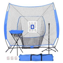 Baseball Softball Prática Net Set, Formação Aid com Strike, Bater e Pitching Tee, 7 'x 7' - Image 2