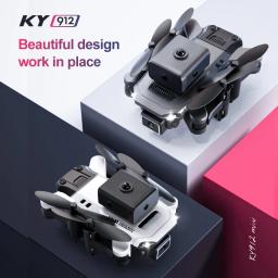 Ky912 mini drone 4k hd câmera de pressão de ar altura fixa quatro lados evitar obstáculos profissional dobrável quadcopter brinquedo - Image 2