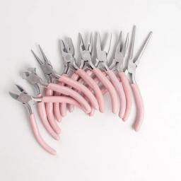 Conjunto De Ferramentas De Alicates De Aço Inoxidável, Kit De Fio De Corte De Nariz Redondo, Artesanato Beading, Fazer Jóias DIY, Cor Rosa - Image 2