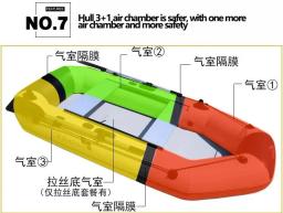 PVC Barco de Pesca com 360 ° Paddle Set, desgaste colisão resistente, 3 + Air Deck, Câmara de Ar, Caiaque, Rafting, Marinha Acessório, 1,2 milímetros - Image 4