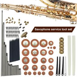 Metal Sax Repair Kit, preciso confortável Saxofone Alto Fix, parafusos Pads Set, alta qualidade, 1 Set - Image 1