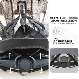 Pjt novo led capacete da bicicleta com óculos de sol viseira recarregável led capacete da bicicleta dos homens escudo estrada mtb ciclismo capacetes - Image 6
