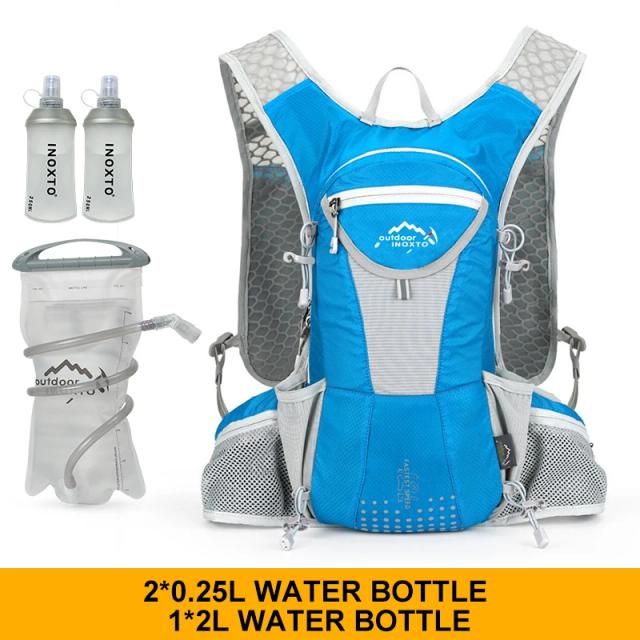 Mochila de Hidratação Inoxto 12L para Ciclismo e Corrida - Colete Ideal para Homens e Mulheres em Trail Running e Montanhismo 2L