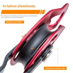 Polia de carga para resgate do esporte ao ar livre, acessório durável de escalada, equipamento profissional para escalada, levantador firme - Image 4