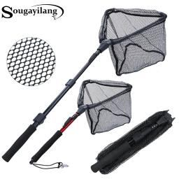 Sougayilang-Dobrável Rede de Pesca com EVA Handle, dobrável Pólo Telescópico, Durável Nylon Material Mesh, Tudo para Pesca Pesca - Image 1