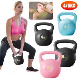 Pesos de kettlebell cheios de água, pesos de haltere à prova de choque, pesos de mão para treinamento de força, após preenchido de água 4/6kg - Image 1