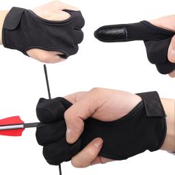 Acessórios Esportivos De Caça Durável, Recurve Bow 3 Dedos Luvas Protetoras, Tiro com Arco Protetor De Dedo, Tiro Protetor De Guarda De Mão - Image 3