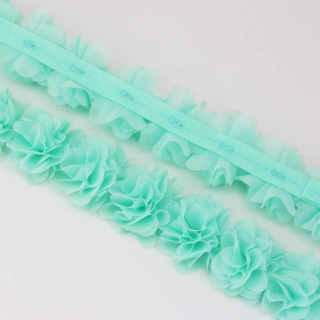 Decoração Elegante com Tecido de Renda Chiffon e Fitas de Presente para Artesanato - 1 metro de Base em Tecido Não Tecidos