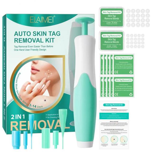 Complete Kit para Remoção Segura e Indolor de Verrugas de Pele, com Cotonetes de Limpeza Recomendados por Dermatologistas