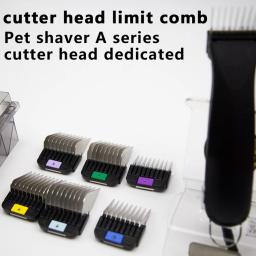 Aço inoxidável Animal Comb Attachment Set, adaptadores de faca, Limit Comb para Pet Grooming, adequado para o tipo A5, 8 pcs - Image 1