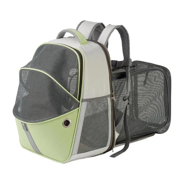 Mochila Expansível de Malha para Pets: Transportadora Dobrável Segura para Pequenos Gatos e Cães