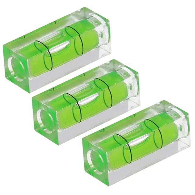 Kit de 3 Mini Níveis Quadrados de Alta Precisão 15x15x40mm para Artesanato e Armazenamento