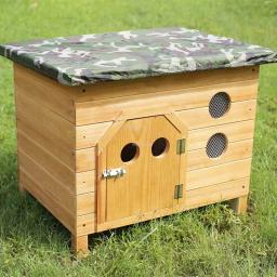 Casa de madeira para cães e gatos, Canil exterior impermeável, Casa simples, Casa interior quente, Design criativo, moderno Pet Shop - Image 2