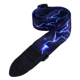 Correias de guitarra de nylon de impressão colorida ajustável, cintos multicoloridos, acessórios para baixo e guitarra elétrica acústica - Image 2