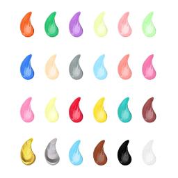 Conjunto de tinta acrílica para tecido, corantes para roupas, pintura, couro, bricolage, pigmento, grafite, 30ml, 24 cores - Image 5
