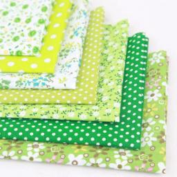 Folhas quadradas de tecido acolchoado, 7 peças, 25x25cm, pacote de tecido artesanal de algodão, patchwork para costura diy, scrapbooking, padrão de pontos acolchoados - Image 2