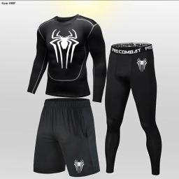 Terno de treino Compression Fitness para homens, roupas esportivas apertadas, Dry Fit Leggings Lycra, Training Sportswear Set, roupas de ginástica, roupa de corrida - Image 6